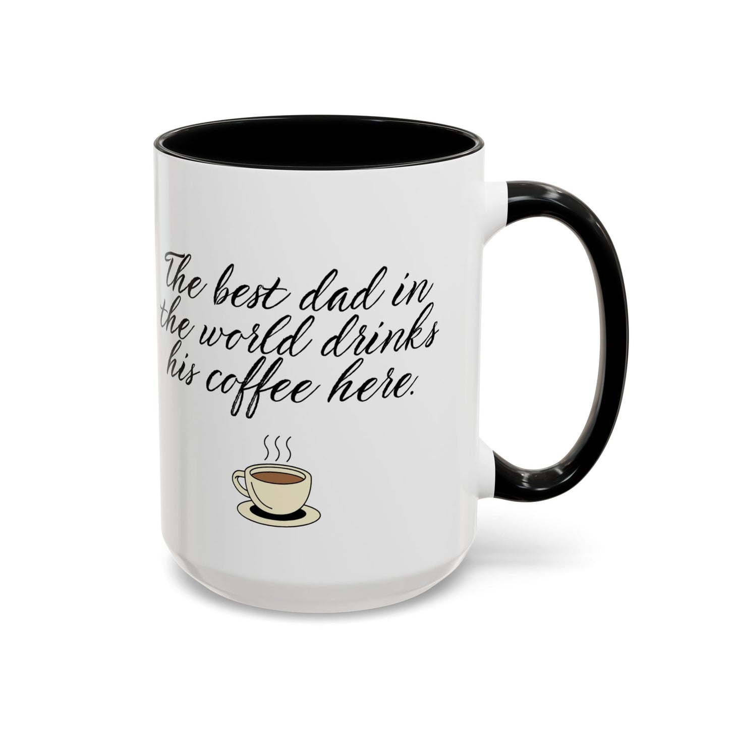 ☕ The Best Dad in the World Drinks His Coffee Here 💙 Funny Father’s Day Mug