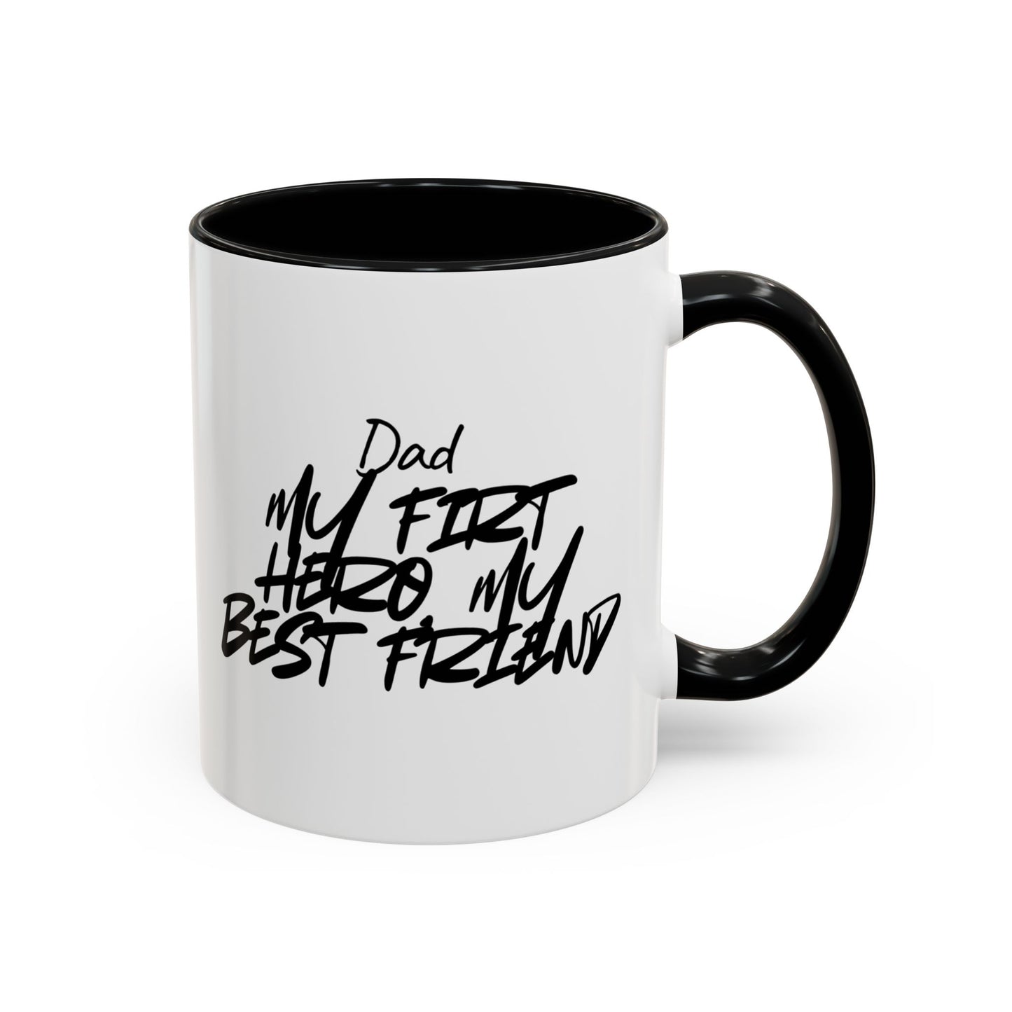 ☕ “My First Hero, My Best Friend” 💙 Dad Coffee Mug – Father’s Day Gift