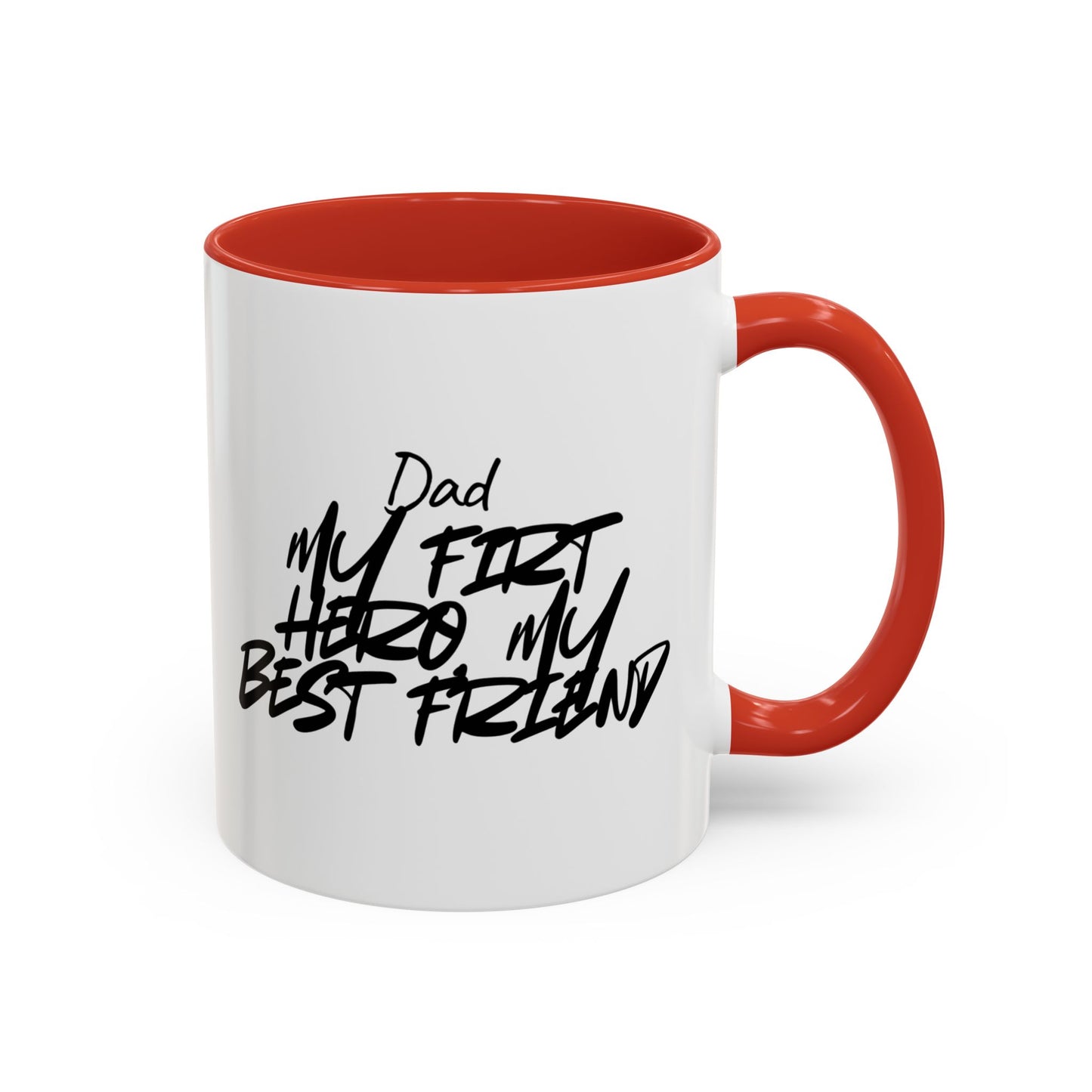 ☕ “My First Hero, My Best Friend” 💙 Dad Coffee Mug – Father’s Day Gift