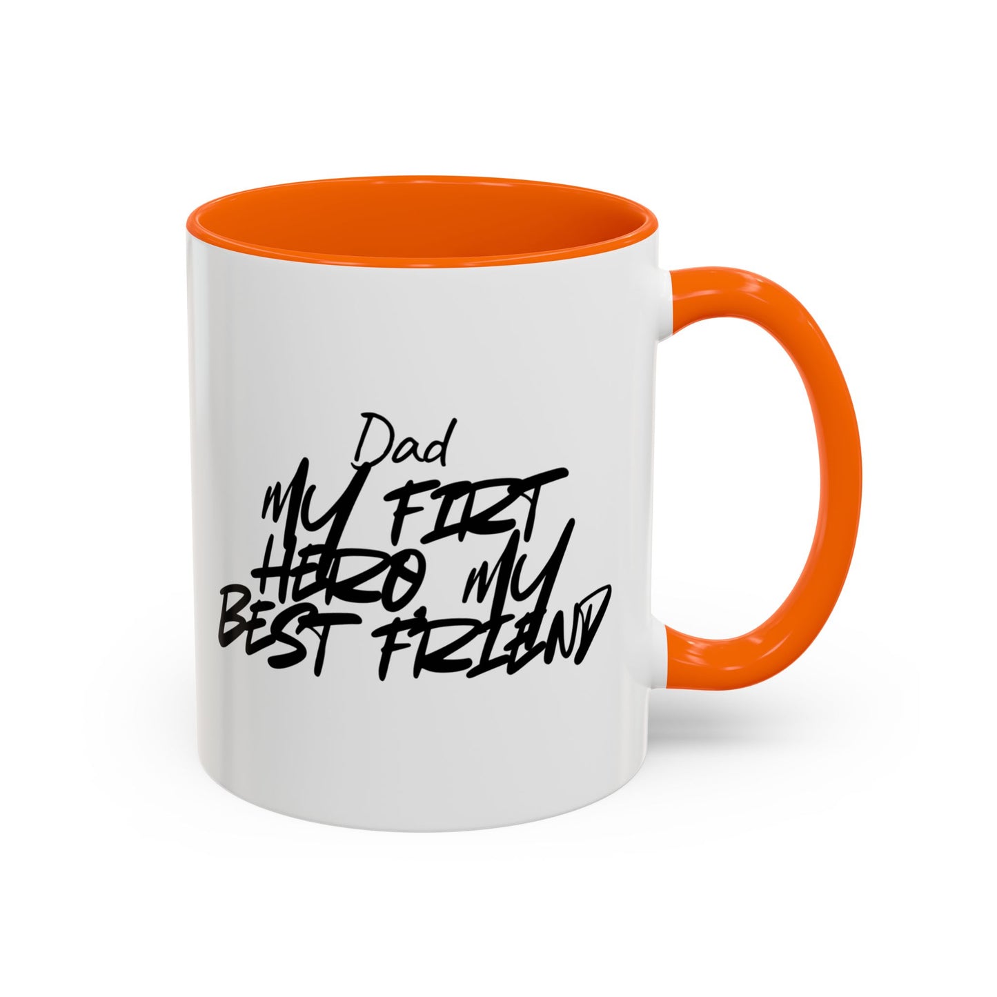 ☕ “My First Hero, My Best Friend” 💙 Dad Coffee Mug – Father’s Day Gift